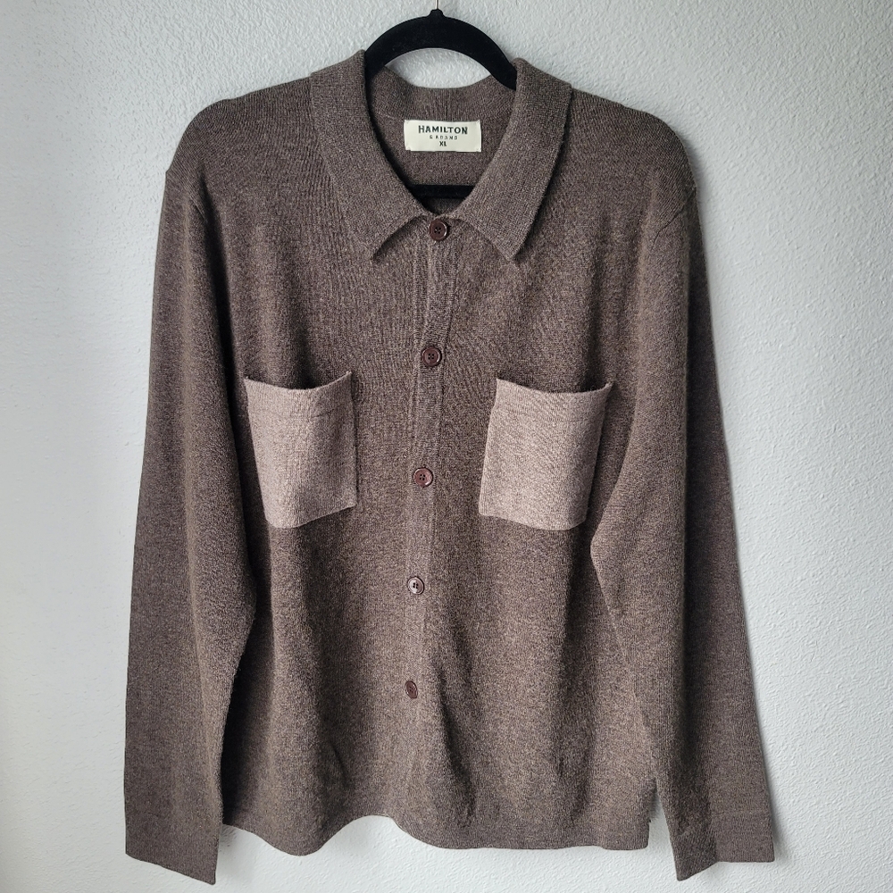 Hamilton & Adams Wool Cashmere Blend Button Front Cardigan Sweater Size XLarge